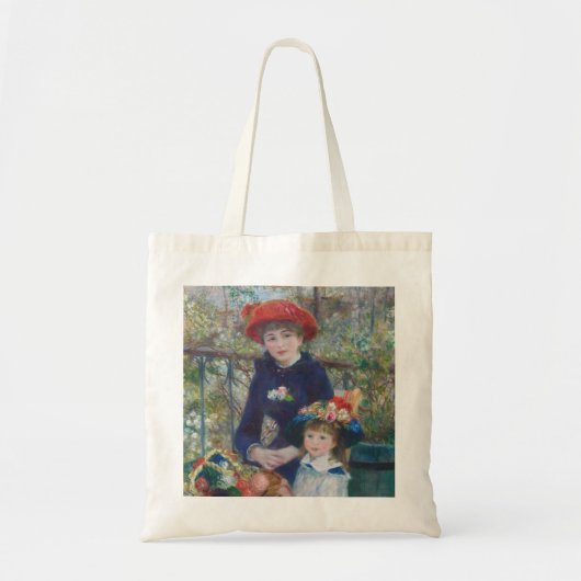 Renoir Two Sisters Terrace Frans Impressionisme  Tote Bag (Voorkant)