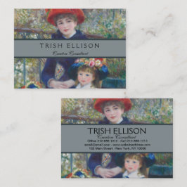 Renoir Two Sisters Terrace Frans Impressionisme  Visitekaartje