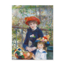 Renoir Two-zussen op een terras CC0402-Briefkaart