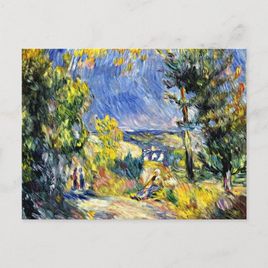 Renoir - Uitzicht Dicht bij Antibes Briefkaart (Voorkant)