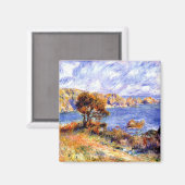 Renoir - Uitzicht op Guernsey, beroemd schilderij Magneet (Voorkant / Achterkant)