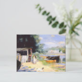 Renoir - Uitzicht van Bougival, kunstschilderij Briefkaart (Staand voorkant)
