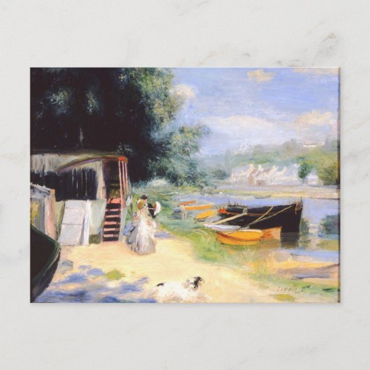 Renoir - Uitzicht van Bougival, kunstschilderij Briefkaart (Voorkant)