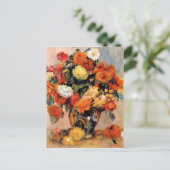 Renoir - Vaas met Bloemen, 1884 Briefkaart (Staand voorkant)
