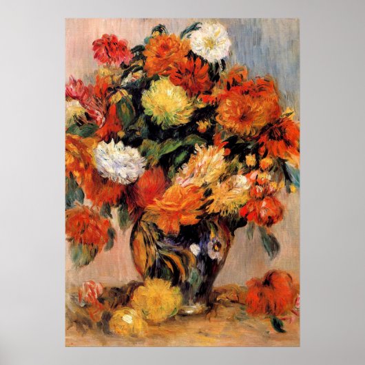 Renoir - Vaas met bloemen, 1884 Poster (Voorkant)