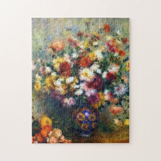 Renoir Vase of Chrysanthemums Fine Art Legpuzzel (Verticaal)