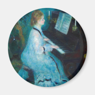 Renoir Vrouw aan de Piano Vintage Impressionist Magneet