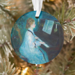 Renoir Vrouw aan de Piano Vintage Impressionist Ornament