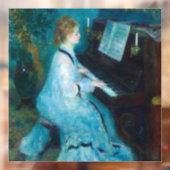 Renoir Vrouw aan de Piano Vintage Impressionist Raamsticker (Vel 2)