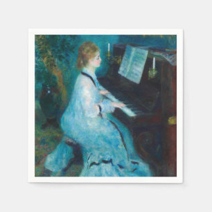 Renoir Vrouw aan de Piano Vintage Impressionist Servet