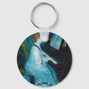 Renoir Vrouw aan de Piano Vintage Impressionist Sleutelhanger
