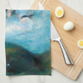 Renoir Vrouw aan de Piano Vintage Impressionist Theedoek (Quarter Fold)