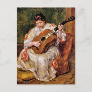 Renoir - Vrouw die gitaar speelt, Briefkaart