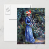Renoir - Vrouw in een Blauwe Dress Briefkaart (Voorkant / Achterkant)