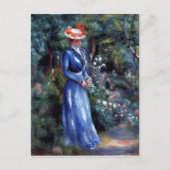 Renoir - Vrouw in een Blauwe Dress Briefkaart (Voorkant)