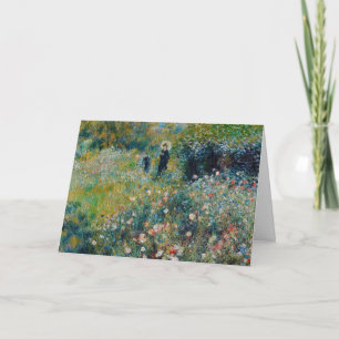 Renoir - Vrouw met een Parasol in een Tuin Kaart
