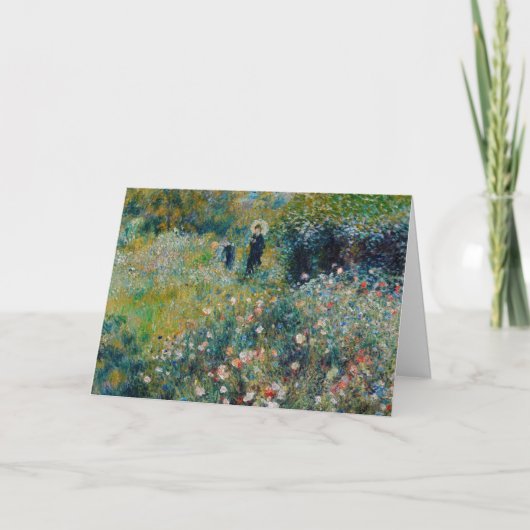 Renoir - Vrouw met een Parasol in een Tuin Kaart (Voorkant)