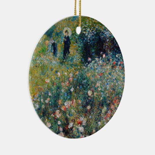 Renoir - Vrouw met een Parasol in een Tuin Keramisch Ornament (Rechts)