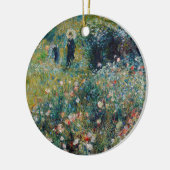 Renoir - Vrouw met een Parasol in een Tuin Keramisch Ornament (Links)