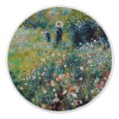 Renoir - Vrouw met een Parasol in een Tuin Keramische Knop (Voorkant)