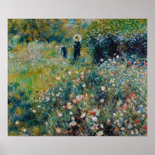 Renoir - Vrouw met een Parasol in een Tuin Poster (Voorkant)