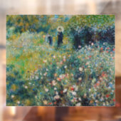 Renoir - Vrouw met een Parasol in een Tuin Raamsticker (Vel 2)