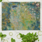 Renoir - Vrouw met een Parasol in een Tuin Theedoek (Gevouwen)