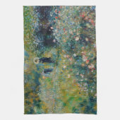 Renoir - Vrouw met een Parasol in een Tuin Theedoek (Verticaal)