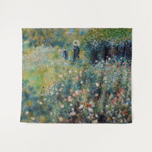 Renoir - Vrouw met een Parasol in een Tuin Wandkleed (Voorkant (horizontaal))