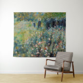 Renoir - Vrouw met een Parasol in een Tuin Wandkleed (In Situ (horizontaal))