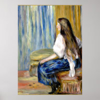 Renoir - Vrouw met Long Hair, fijne kunst
