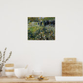 Renoir - vrouw met parasol in een tuin poster (Keuken)