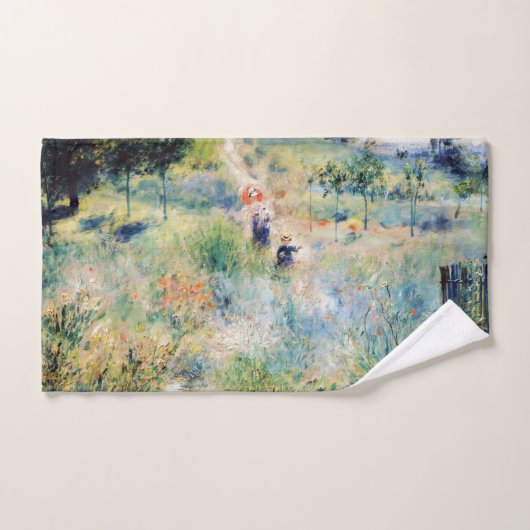 Renoir - Weg leidt door Tall Gras Bad Handdoek (Handdoek)