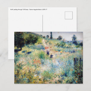 Renoir - Weg leidt door Tall Grass Briefkaart