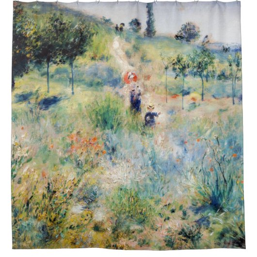 Renoir - Weg leidt door Tall Grass Douchegordijn (Voorkant)
