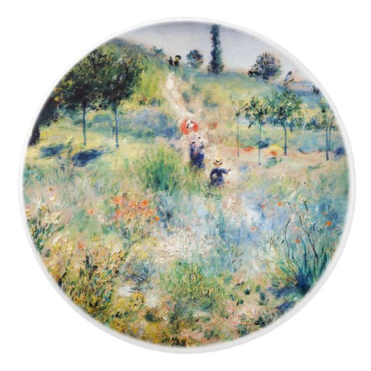 Renoir - Weg leidt door Tall Grass Keramische Knop (Voorkant)