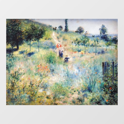 Renoir - Weg leidt door Tall Grass Raamsticker (Vel)
