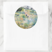 Renoir - Weg leidt door Tall Grass Ronde Sticker (Tas)