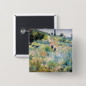 Renoir - Weg leidt door Tall Grass Vierkante Button 5,1 Cm (Voorkant /achterkant)