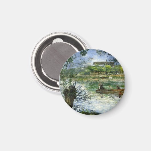 Renoir, Wilgen en figuren in een boot Magneet (Voorkant / Achterkant)