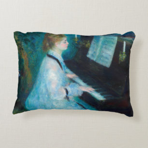 Renoir Woman Piano Music Musician Accent Kussen