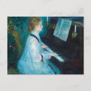 Renoir Woman Piano Music Musician Briefkaart