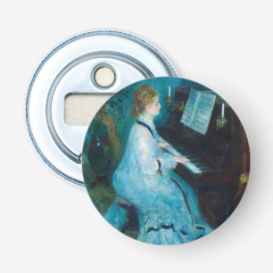 Renoir Woman Piano Music Musician Button Flesopener