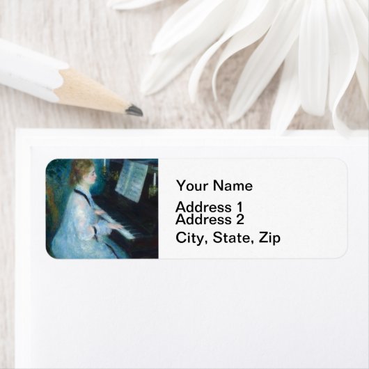 Renoir Woman Piano Music Musician Etiket (Insitu)
