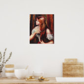 Renoir Young Girl die haar haar Poster bedekt (Keuken)