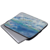 Renoir Zeegezicht. Blauw nautisch impressionisme / Laptop Sleeve (Voorkant onderkant)