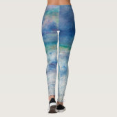 Renoir Zeegezicht. Blauw nautisch impressionisme Z Leggings (Achterkant)