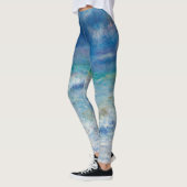 Renoir Zeegezicht. Blauw nautisch impressionisme Z Leggings (Links)