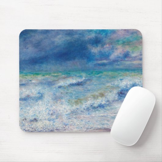 Renoir Zeegezicht. Blauw zee / nautisch impression Muismat (Met muis)