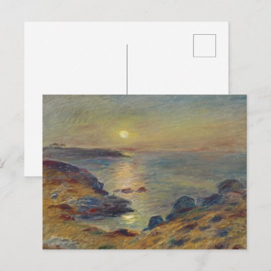 Renoir - Zonsondergang in Douarnenez Fine Art Land Briefkaart (Voorkant / Achterkant)